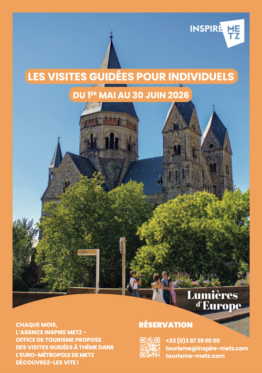 Visites guidées pour individuels du territoire de l'Euro-Métropole de Metz - du 1er juillet au 31 août 2026