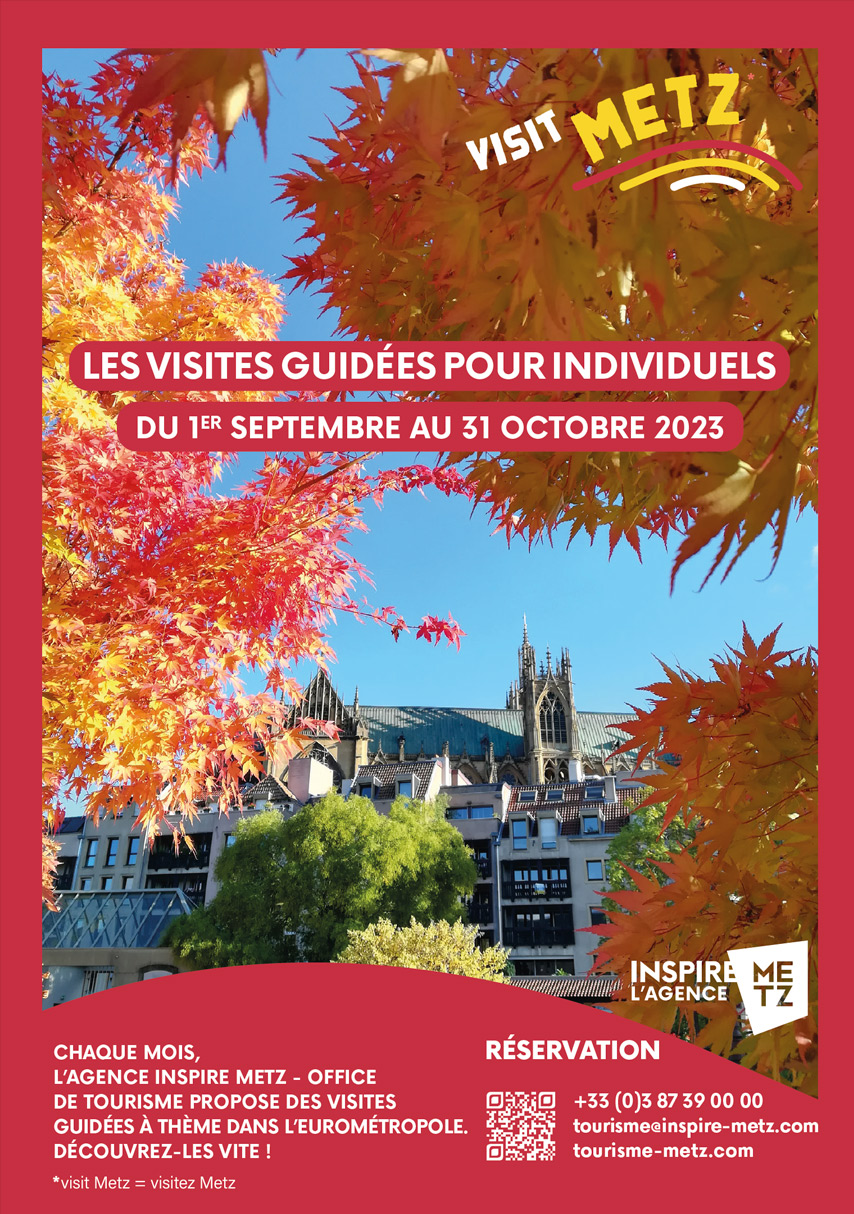Les visites guidées de l'Eurométropole de Metz du 1er septembre au 31 octobre 2023