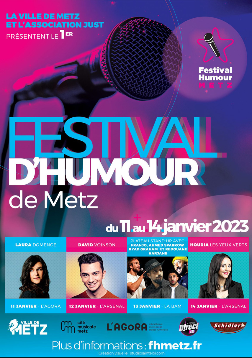 1er Festival d'Humour de Metz du 11 au 14 janvier 2023 !