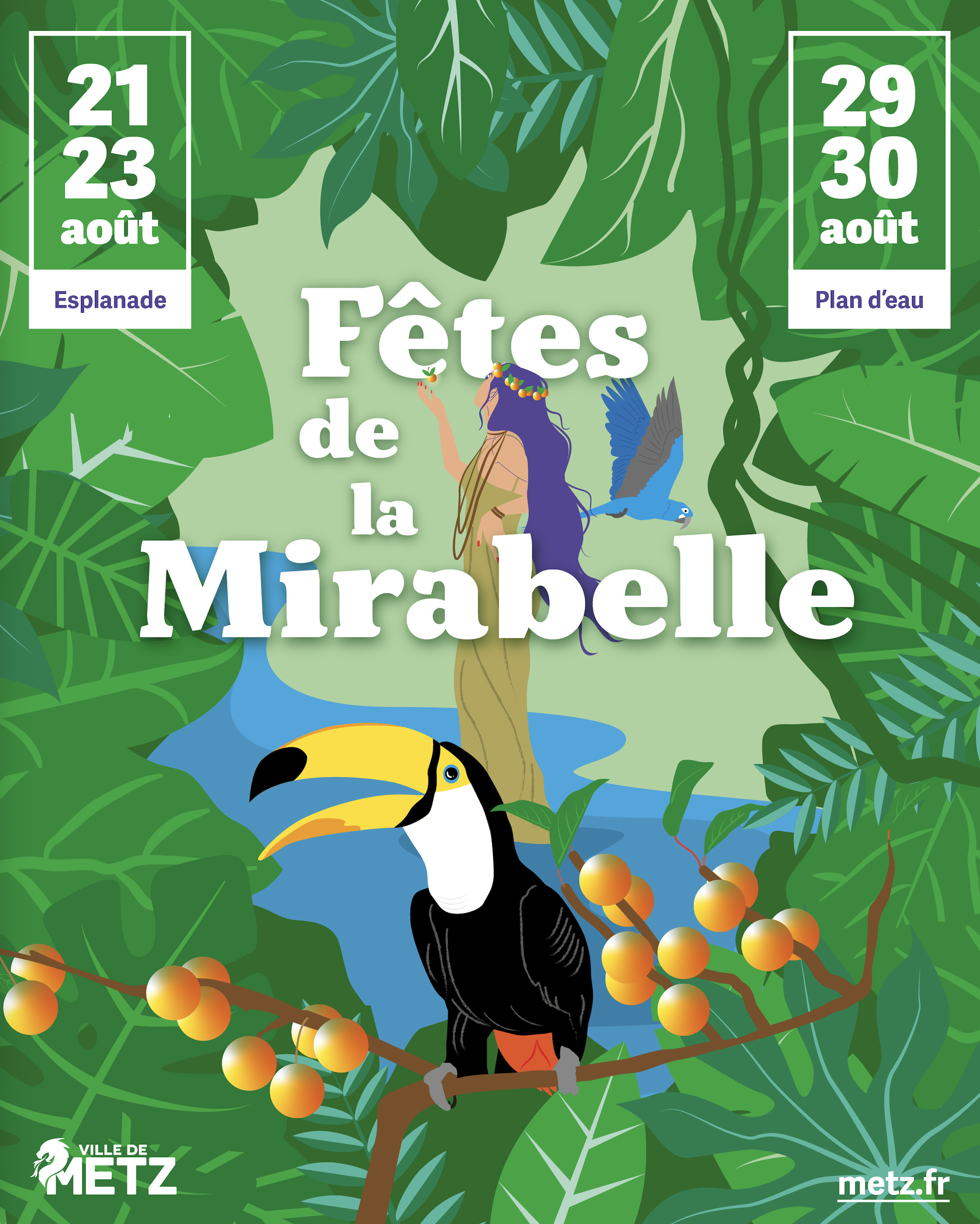 Les Fêtes de la Mirabelle 2026 animent Metz du 21 août au 6 septembre avec marchés, concerts, parade nautique, feu d'artifice et Montgolfiades.