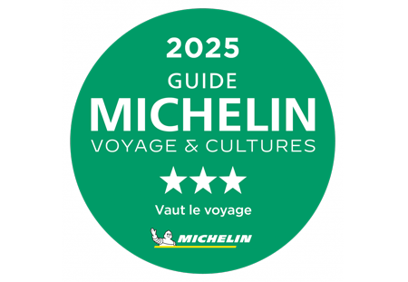Logo Guide Michelin Voyage et Cultures 3 stars