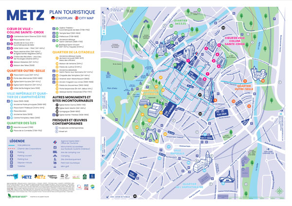 Metz tourist map