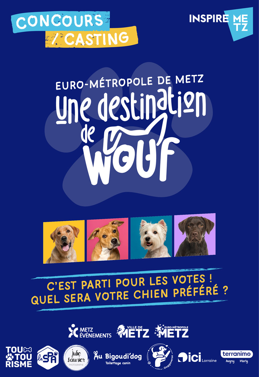 Votez pour le chien qui représente le mieux l’Euro-Métropole de Metz par catégorie !